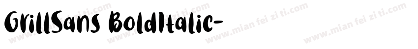 GrillSans BoldItalic字体转换